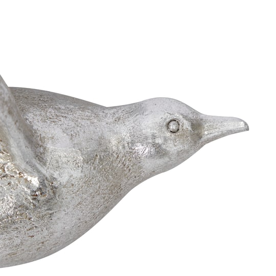 Silver Polystone Farmhouse Birds Wall Decor Set